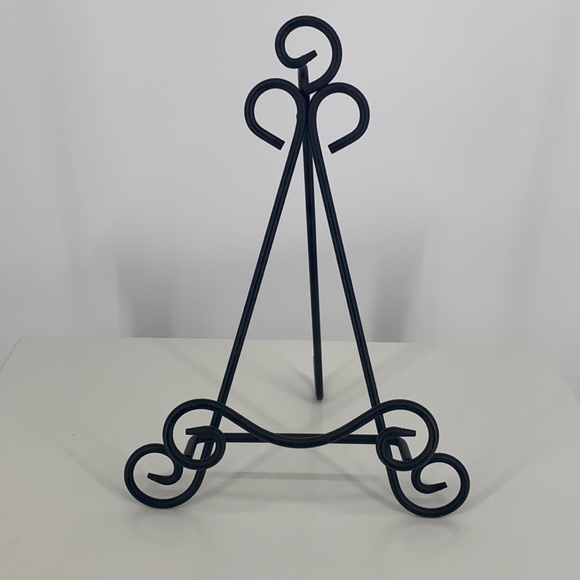 Studio Decor Black Iron Swirl Book/Photo/Art/Plate Easel Display - Picture 2 of 13
